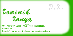 dominik konya business card