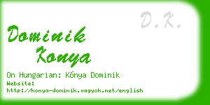 dominik konya business card